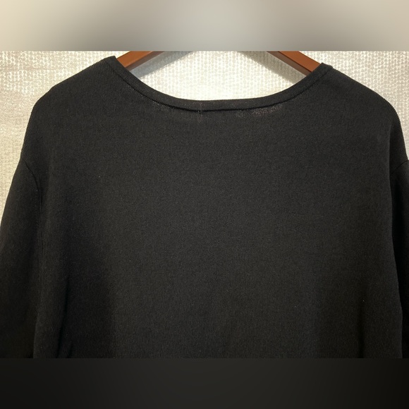 WHITE STAG Black Woman's Plus 26/28W Knit Top w/ Silver Metal Eyelet Accents - Picture 11 of 11